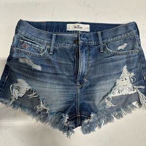 Hollister Women's Distressed Blue Jean Shorts